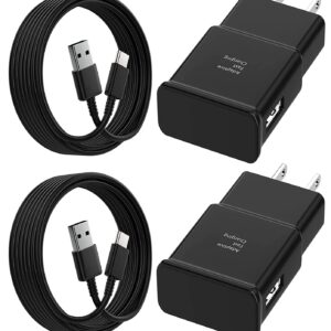 Type C Charger for Samsung Android Phone with Cable Cord for Samsung Galaxy S23/ S22/S22 Plus/ S21/S21 Ultra/S20/S20 Plus/S8/S9/S10e/Note 8/Note 9/Note 10/Note 20 2Pack