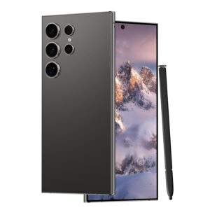 Unlocked Cell Phones C24 Ultra Smartphone Android 13 Phones 8GB+256GB/6.8" HD Screen/Dual SIM/108MP+48MP Camera/6800 mAh/Built-in Pen (Black)