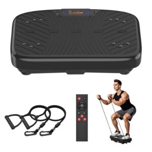 Vibration Plate Exercise Machine for Lymphatic Drainage & Weight Loss, Adjustable Speed 1-200 with Remote - Home Fitness Equipment for Women/Men, Space-Saving Whole Body Workout