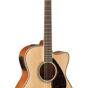 Yamaha FSX820C Small Body Solid Top Cutaway Acoustic-Electric Guitar, Natural