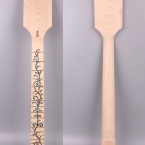 Yinfente Electric guitar neck 24 fret 25.5 inch Maple wood Tree of Vine Inlay guitar replacement Paddle Head DIY guitar necks Floyd rose locking nut style