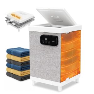 Zonli Hot Towel Warmer, Luxury Large Towel Warmer for Bathroom with Custom Fragrance, Auto Shut Off, Led Display, 35L Fits Up to 2 Towels, Bathrobes(Grey)