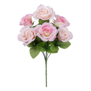 13" Artificial Silk Pink Rose Spring Pick, for Indoor Use, by Mainstays