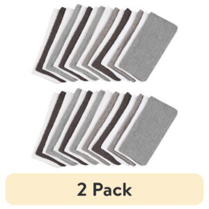 (2 pack) Mainstays 18-Pack Washcloth Bundle, Grey Multi