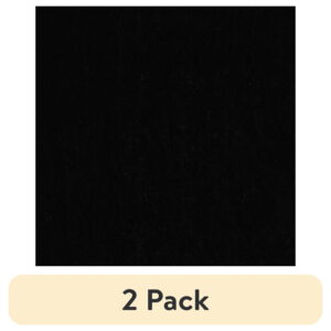 (2 pack) Mainstays 42" x 1.5 yd Cotton Light-weight Flannel Solid Precut, Black