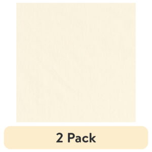(2 pack) Mainstays 42" x 1.5 yd Cotton Light-weight Flannel Solid Precut, Ivory