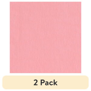 (2 pack) Mainstays 42" x 1.5 yd Cotton Lightweight Flannel Solid Precut, Light Pink