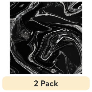(2 pack) Mainstays Black Marble, Peel and Stick Wallpaper 13.35 sq. ft.