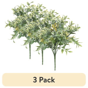 (3 pack) 12-inch Artificial Green Mixed Berry Plant Pick, for Indoor Use, by Mainstays