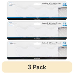 (3 pack) Mainstays Bathtub & Shower Non-Slip Treads, White 18 Piece Pack