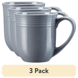 (3 pack) Mainstays Chiara Stoneware 16.5-oz Gray Mug
