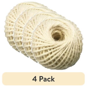 (4 pack) Mainstays 150' Jute Twine, White,1 Each