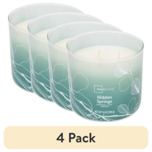 (4 pack) Mainstays 3-Wick Ombre Wrap Hidden Springs Candle, 14-Ounce