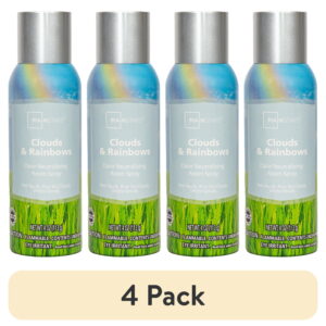 (4 pack) Mainstays Odor Neutralizing Room Spray, Clouds & Rainbows Air Fershner, 4 oz