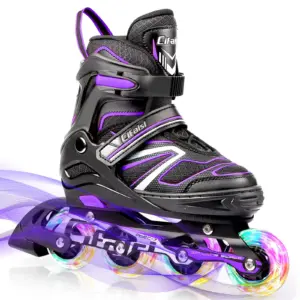 Cifaisi Adjustable Inline Skates with Illuminating Wheels for Kids,Girls and Boys,Size 6.5-8