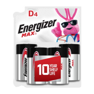 Energizer MAX (4 pack), D Cell Alkaline Batteries