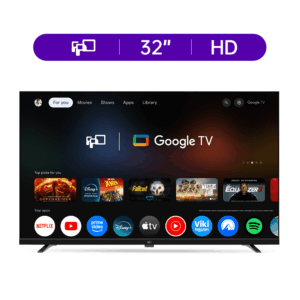FPD 32-inch Smart TV, 720P HD Google TV with Google Play Built-in Google Cast , Dolby Audio, Hdr 10, Flat Television with Assistant Voice Control