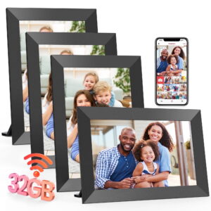 Frameo WiFi Digital Picture Frames 4 Pack, TEMASH 10.1" Digital Photo Frame 32G Memory with 1280*800 IPS Touchscreen, Wall Mount Auto Rotate Electronic Picture Frame, Gift for a...