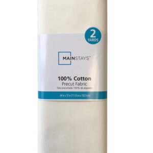 Mainstays 100% Cotton 44" Wide x 2 Yards Precut Fabric Solid White Print Sewing & Crafting Fabric, 1 Each