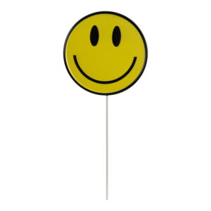 Mainstays 12 inch Smiley Face Metal Garden Stake, Weather-Resistant Outdoor Décor