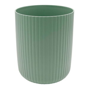 Mainstays 1.64 Gallon Ribbed Plastic Trash Can, Green