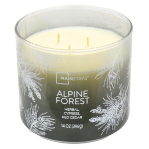 Mainstays 3-Wick Ombre Wrapped Alpine Forest Scented Candle, 14 oz