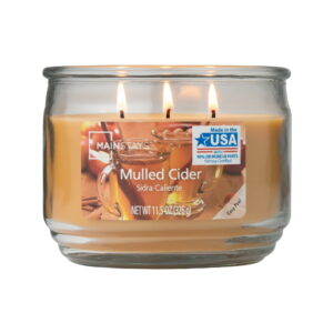 Mainstays 3-Wick Scented Glass Jar Candle, Mulled Cider, 11.5oz.