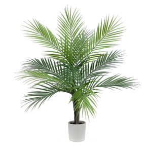 Mainstays 30"H Artificial Indoor Palm Tree in Plastic Vanilla Planter