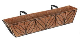 Mainstays 30"x 8.5" Rectangle Leaf Window Box, Liner Made from All Natural Coconut Fiber Material