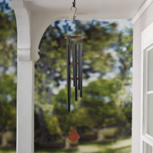 Mainstays 50.8"H Black Metal Outdoor Wind Chime