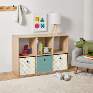 Mainstays 6 Cube Storage Organizer, Spring Pine