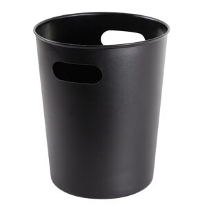 Mainstays Basic 2.64 Gallon Plastic Trash Can with Cut Out Handles in Rich Black