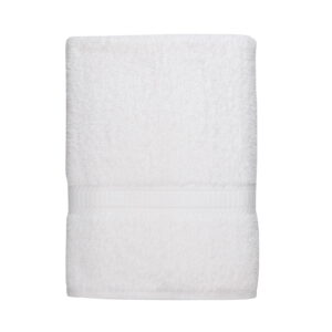 Mainstays Basic Bath Towel, Soft 100% Cotton and Highly Absorbent Bath Towel, White
