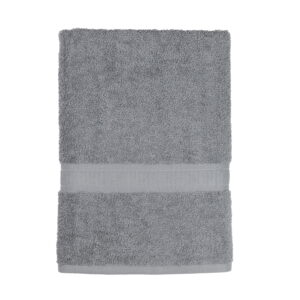 Mainstays Basic Bath Towel, Soft 100% Cotton and Highly Absorbent Bath Towel, Grey