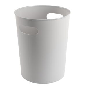 Mainstays Basic Plastic 2.64 Gallon Grey Bathroom Trash Can
