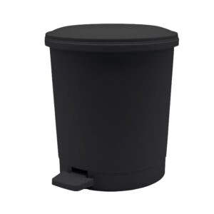 Mainstays Black Plastic Bathroom Trash Can