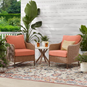 Mainstays Chelsea 3-Piece Outdoor Chat Set, Terracotta