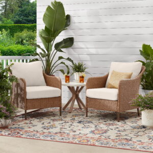Mainstays Chelsea Outdoor 3-Piece Outdoor Chat Set, Beige