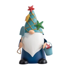 Mainstays Coastal Metal Beach Gnome Outdoor Garden Statue, Weather-Resistant