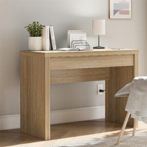 Mainstays Cooper Writing Desk with USB, Natural Teak