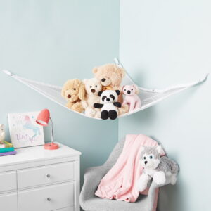 Mainstays Mesh Toy Storage Organizer White