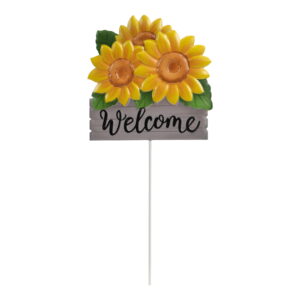 Mainstays Metal Sunflower Garden Stake, Weather-Resistant Outdoor Décor