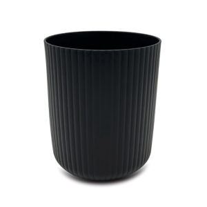 Mainstays Ribbed Plastic Trash Can, 1.64 Gallon, Black