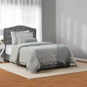 Mainstays Scallop 4-Piece Pick Stitch Sage Comforter Set, Twin/Twin XL