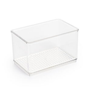 Mainstays Small Clear Plastic Organizer Bin for Bathroom Storage