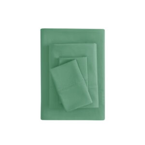 Mainstays Super Soft Brushed Microfiber Bed Sheet Set, Green Sage, Full, 4 Piece