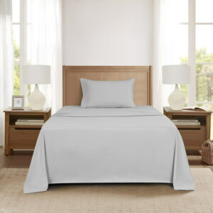 Mainstays Super Soft Brushed Microfiber Bed Sheet Set, Light Silver Gray, Twin-XL, 3 Piece