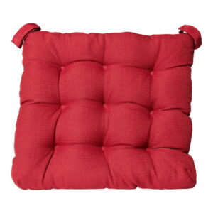 Mainstays Textured Chair Seat Pad (Chair Cushion), Red Color, 1-Piece, 15.5" x 16"