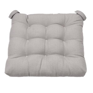 Mainstays Textured Chair Seat Pad (Chair Cushion), Silver Color, 1-Piece, 15.5" x 16"