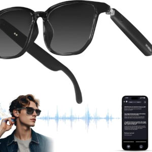 MUSICOZY AI Translator Smart Glasses for Men Women, Bluetooth Audio Glasses with 110+ Translation,Smart Glasses Real-Time Translation, Multifunctional Bluetooth Glasses Open Ear...